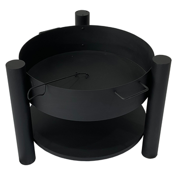 Utomhusbraskamin 60 cm – stålkonstruktion, 52 cm höjd, svart