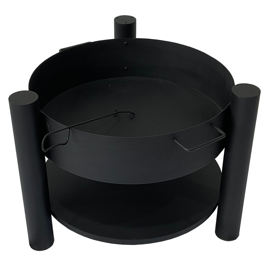 Utomhusbraskamin 60 cm – stålkonstruktion, 52 cm höjd, svart