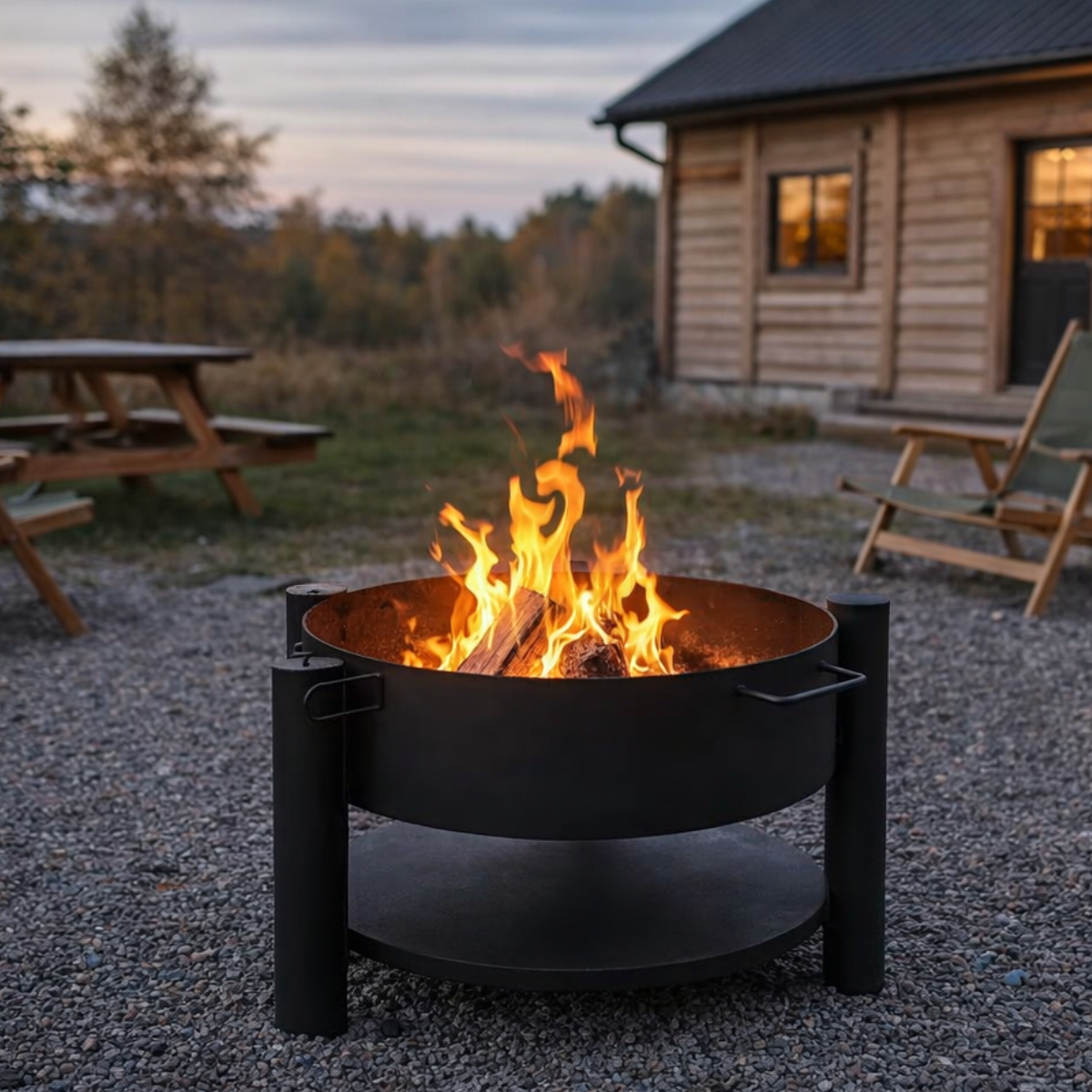 Pohjola Garden Ulkotulisija 60 x 60 x 52 cm, musta