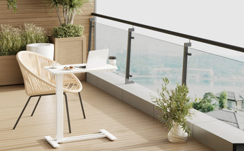 Flexispot justerbart sidobord 70 x 40 cm, vitt
