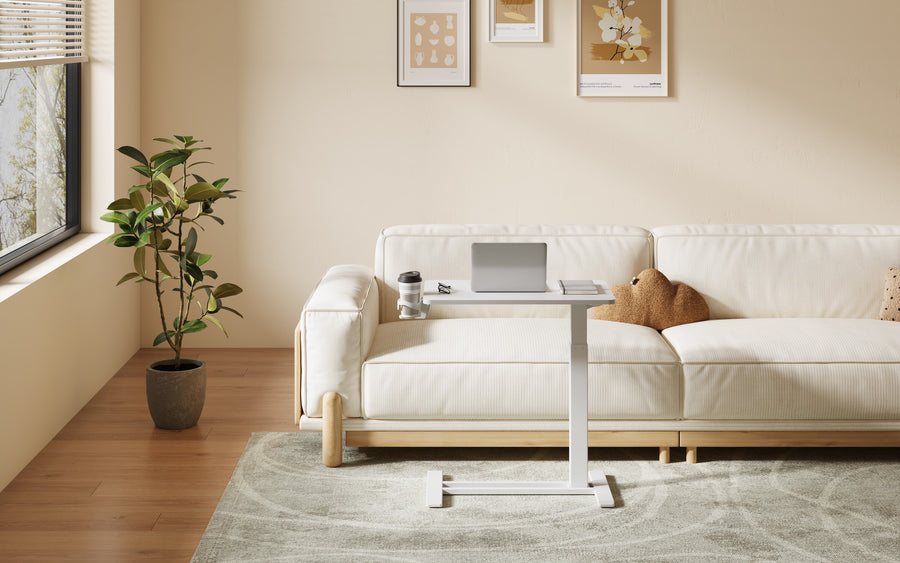 Flexispot justerbart sidobord 70 x 40 cm, vitt