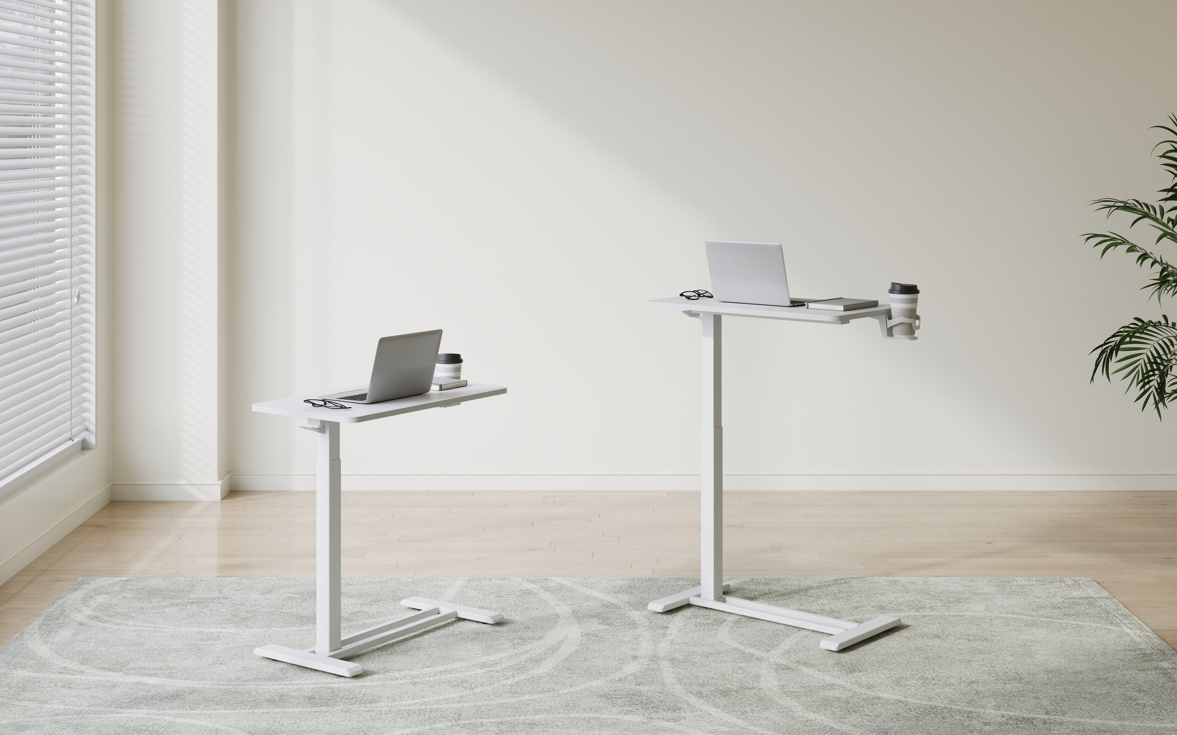 Flexispot Säädettävä Sivupöytä 70 x 40cm, Valkoinen