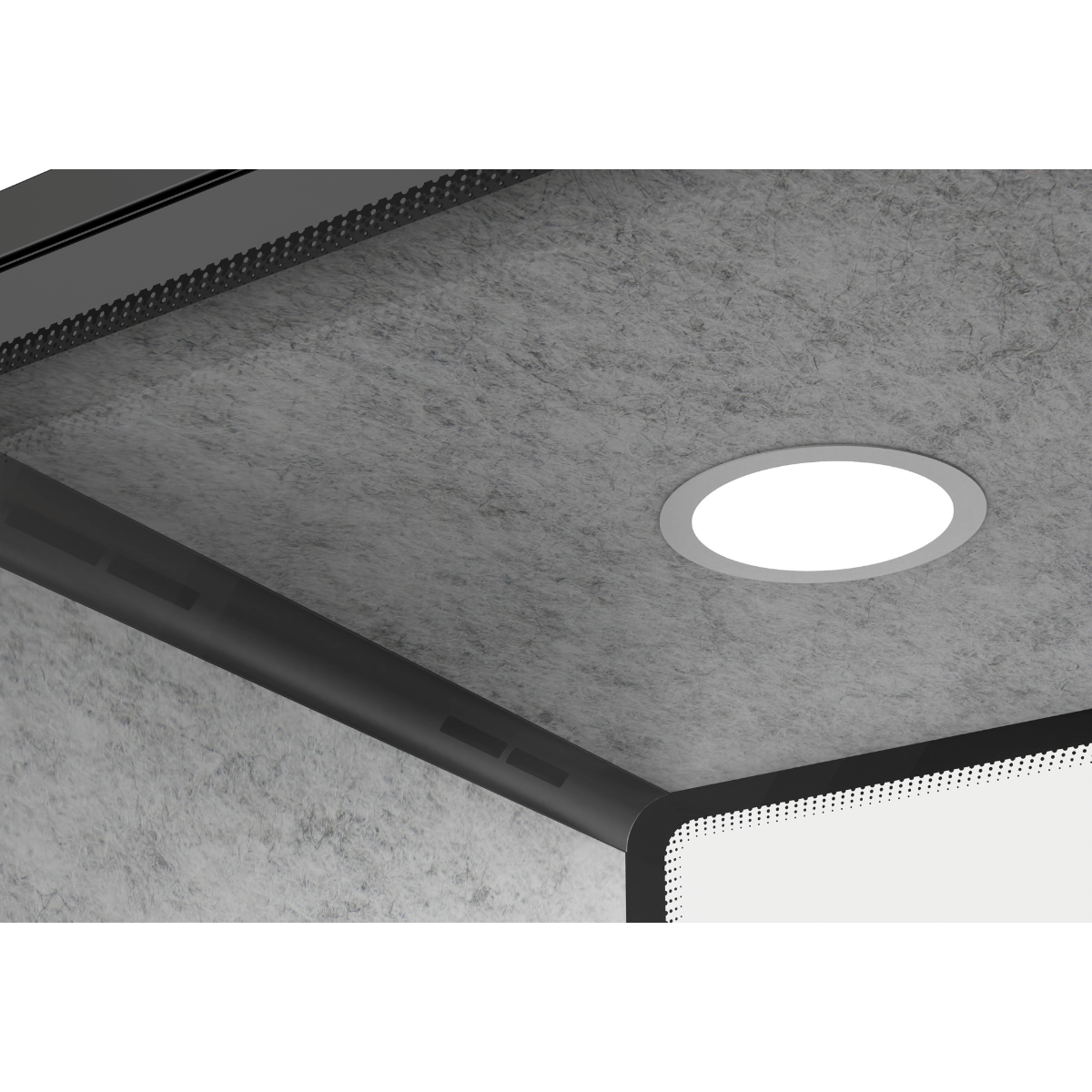 Puhelinkoppi toimistoon 25 dB – 105 x 105 x 230 cm, LED, USB-C