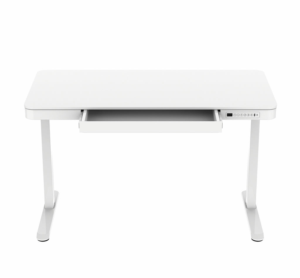 Pohjola Indoor Sähköpöytä 120 x 60cm laatikolla, Valkoinen