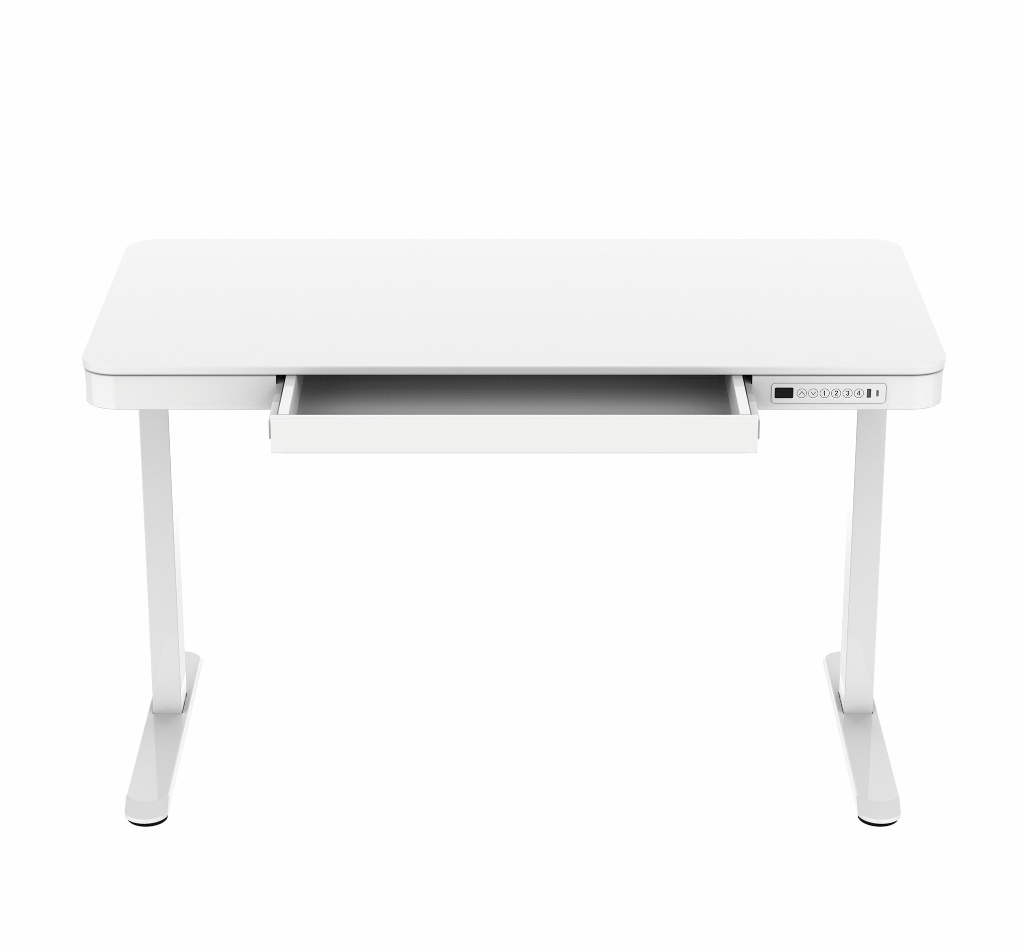 Pohjola Indoor Sähköpöytä 120 x 60cm laatikolla, Valkoinen