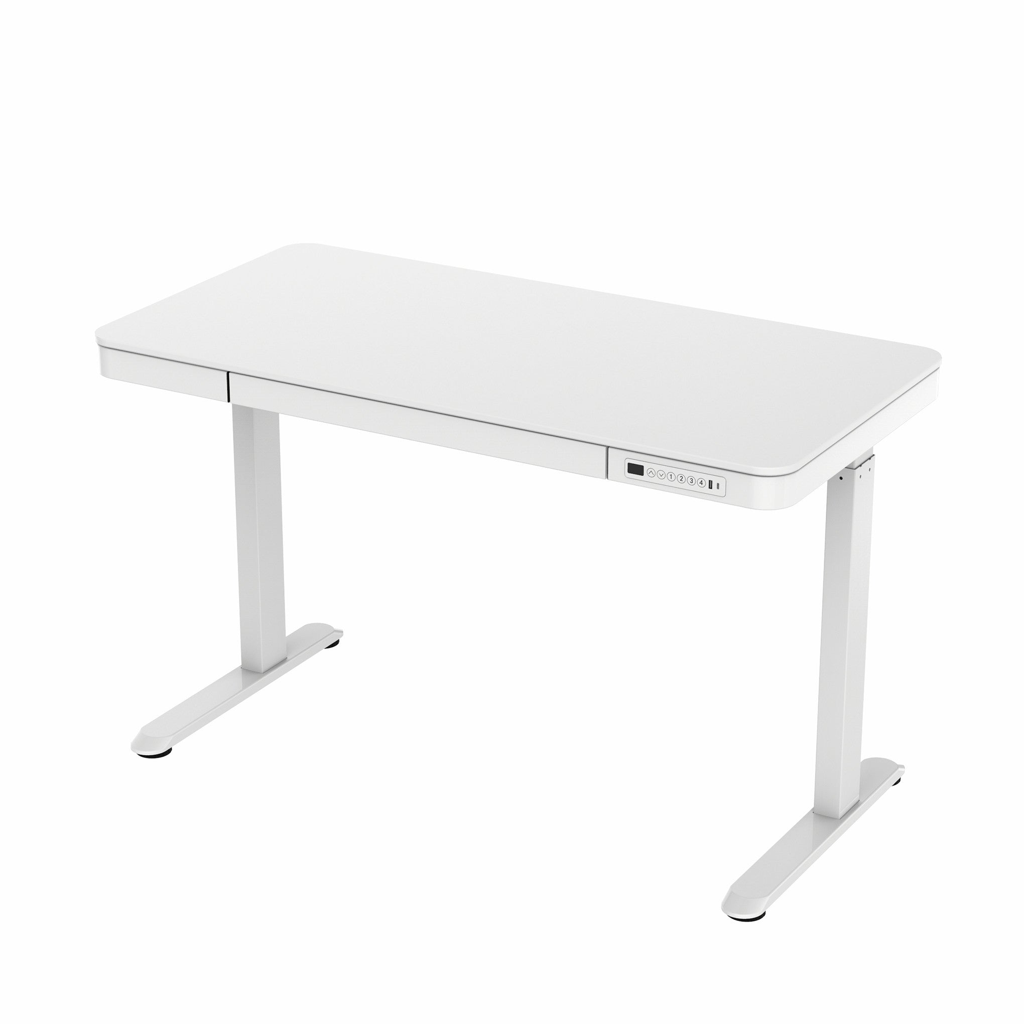 Pohjola Indoor Sähköpöytä 120 x 60cm laatikolla, Valkoinen