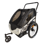 Pohjola Motors  Polkupyörän peräkärry 2-in-1 PACE Musta, 2 lapselle, Max. 40 kg