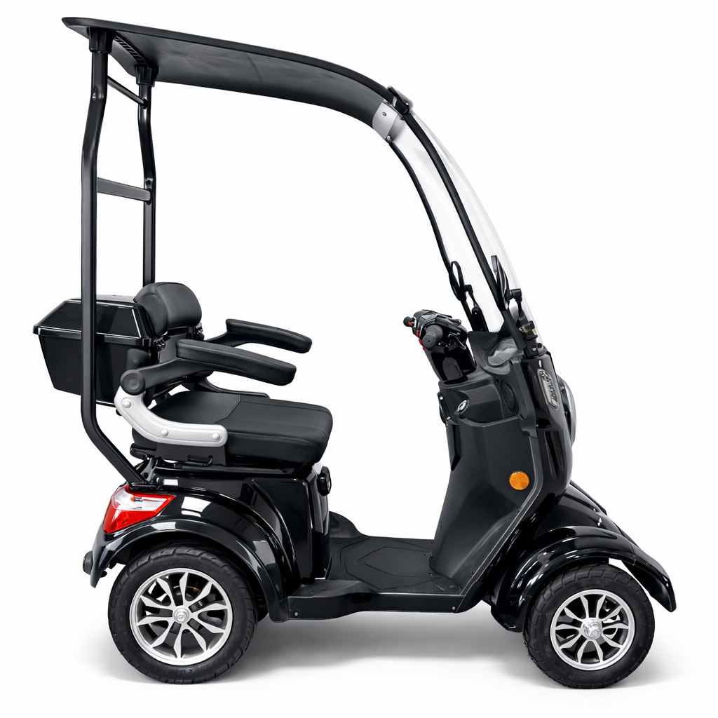 Senioriskootteri 800W – 48V20Ah litiumakku, 25 km/h, toimintasäde 40–70 km