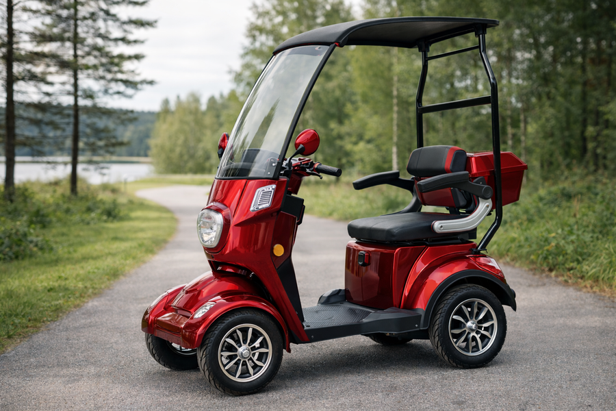 Senioriskootteri 800W – 48V20Ah litiumakku, 25 km/h, toimintasäde 40–70 km