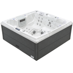 Pohjola Spa LUXUS Utomhusbadtunna 215x215 cm, 55 jetstrålar, LED-belysning, WIFI