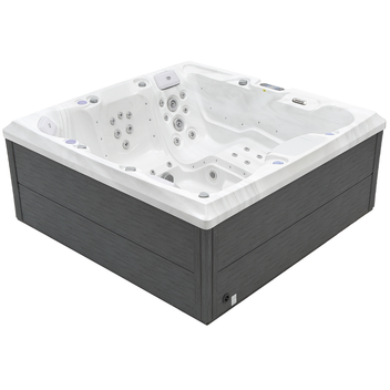 Utomhuspool 215 x 215 cm – 55 munstycken, Balboa WIFI, 39 LED-lampor