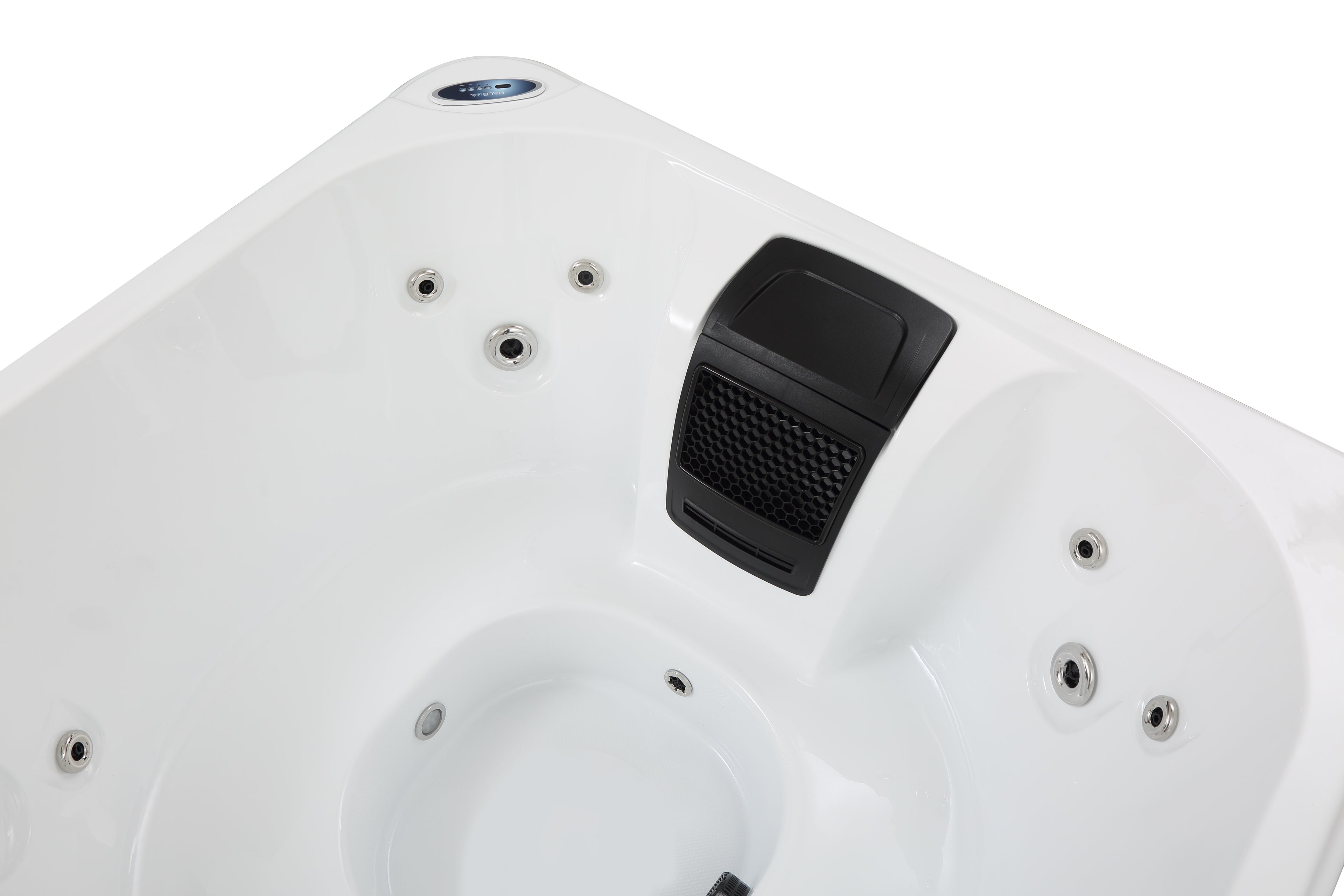 Pohjola Spa Utomhusbadtunna 160 x 160 cm, 4 personer, 12 jetstrålar, Grå WIFI Balboa