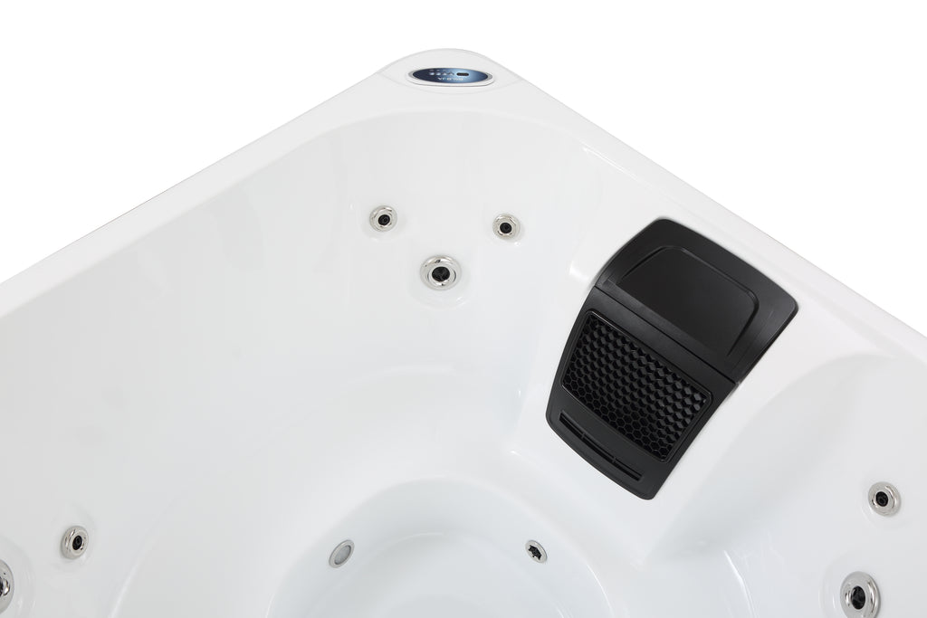 Pohjola Spa Utomhusbadtunna 160 x 160 cm, 4 personer, 12 jetstrålar, Grå WIFI Balboa