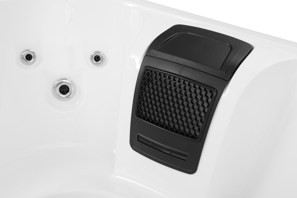 Pohjola Spa Utomhusbadtunna 160 x 160 cm, 4 personer, 12 jetstrålar, Grå WIFI Balboa