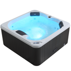 Pohjola Spa Utomhusbadtunna 160 x 160 cm, 4 personer, 12 jetstrålar, Grå WIFI Balboa