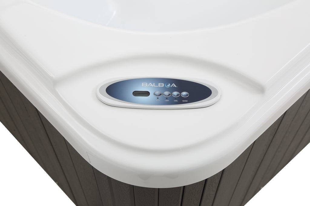 Pohjola Spa Utomhusbadtunna 160 x 160 cm, 4 personer, 12 jetstrålar, Grå WIFI Balboa