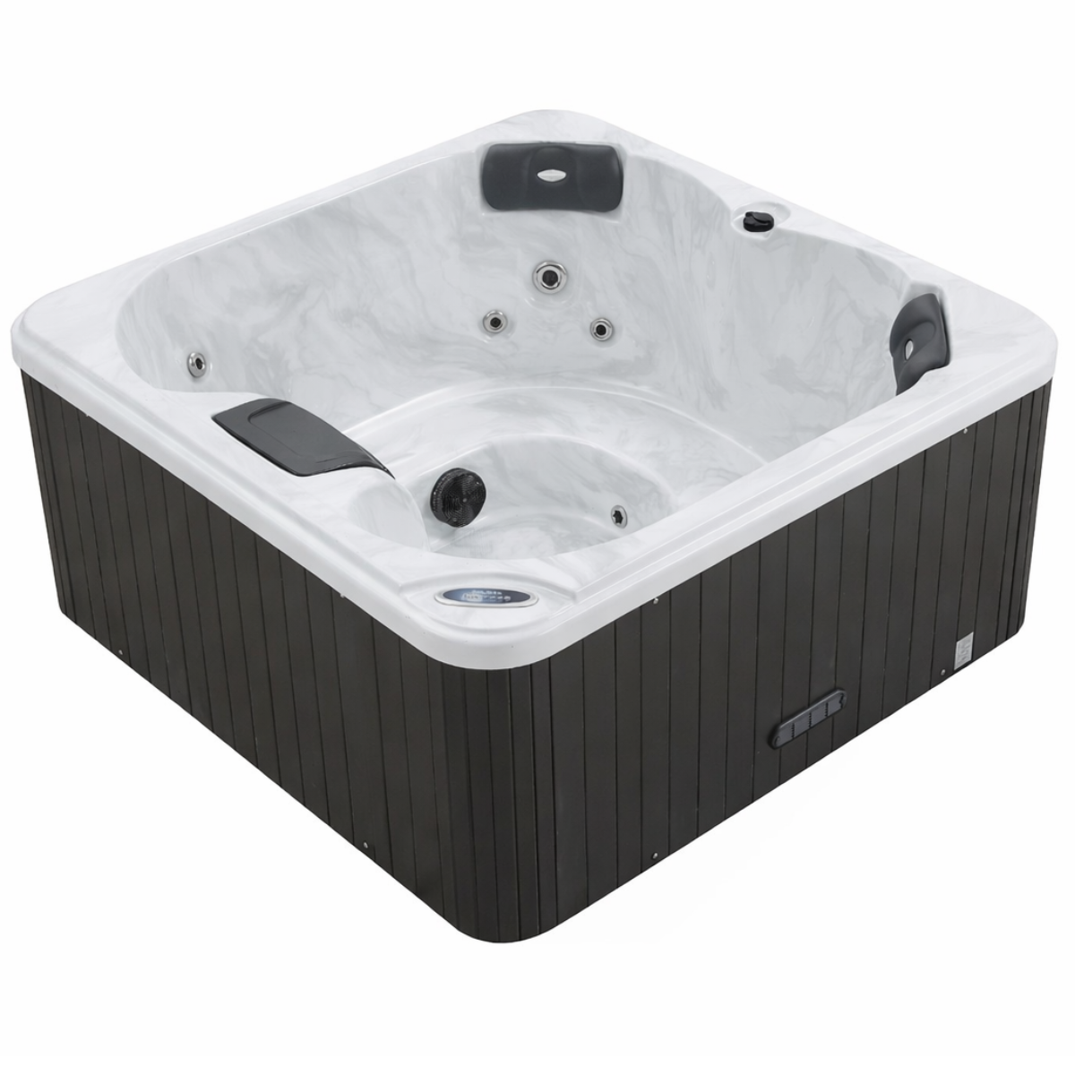 Ulkoporeallas 160 x 160 cm – 4 hlöä, 12 suutinta, Balboa-ohjaus, Bluetooth