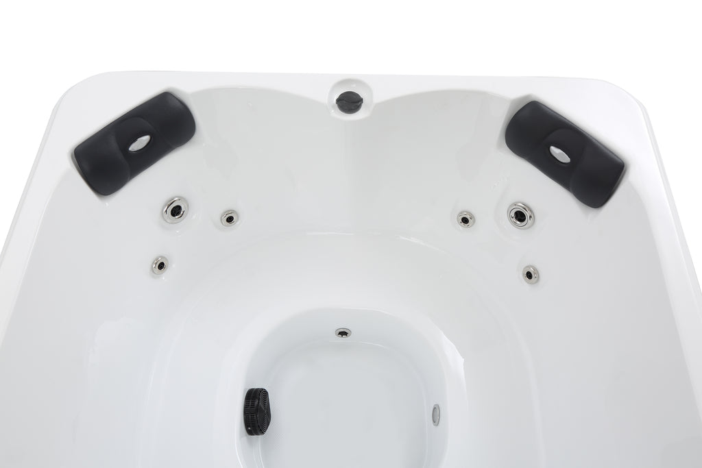 Pohjola Spa Utomhusbadtunna 160 x 160 cm, 4 personer, 12 jetstrålar, Grå WIFI Balboa