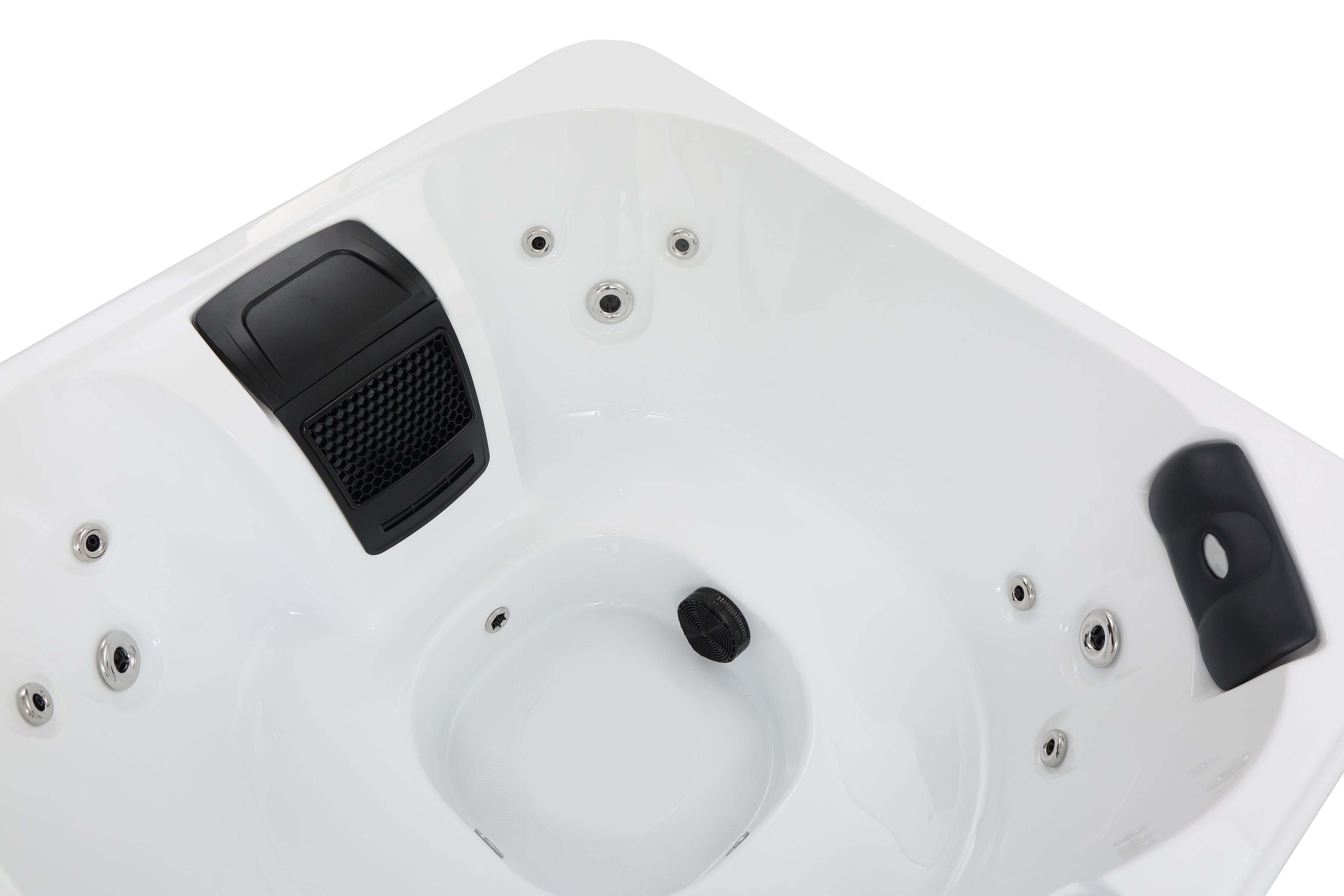 Pohjola Spa Utomhusbadtunna 160 x 160 cm, 4 personer, 12 jetstrålar, Grå WIFI Balboa