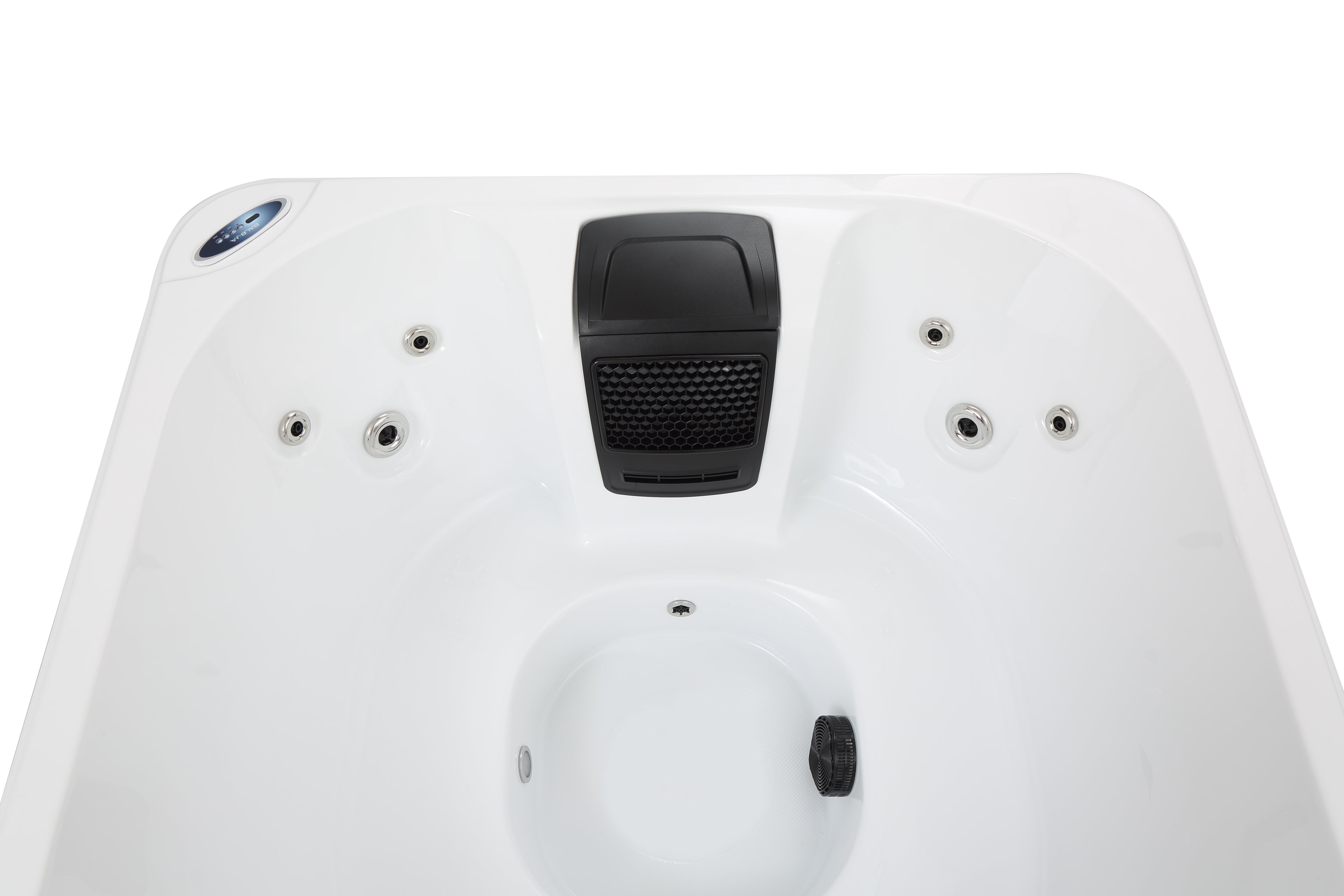 Pohjola Spa Utomhusbadtunna 160 x 160 cm, 4 personer, 12 jetstrålar, Grå WIFI Balboa