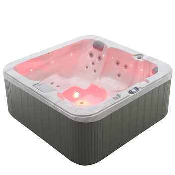 Utomhuspool 190 x 190 cm – 25 munstycken, Balboa WIFI, 3 kW värmare