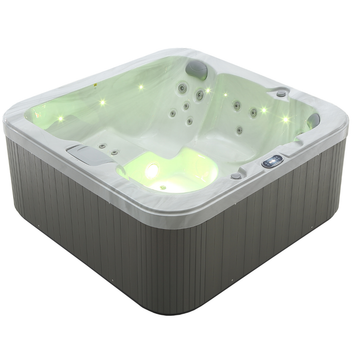 Utomhuspool 190 x 190 cm – 25 munstycken, Balboa WIFI, 3 kW värmare