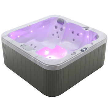 Utomhuspool 190 x 190 cm – 25 munstycken, Balboa WIFI, 3 kW värmare