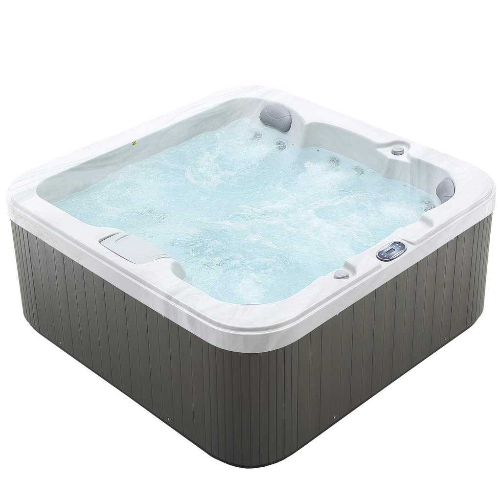 Pohjola Spa Utomhusbadtunna 190x190 cm, 25 jetstrålar, LED-belysning, WIFI