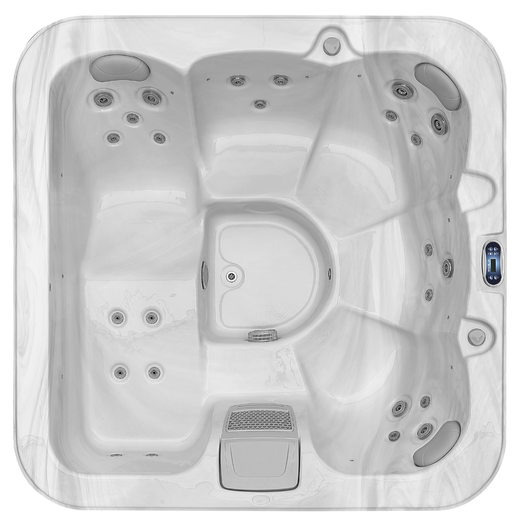 Pohjola Spa Utomhusbadtunna 190x190 cm, 25 jetstrålar, LED-belysning, WIFI