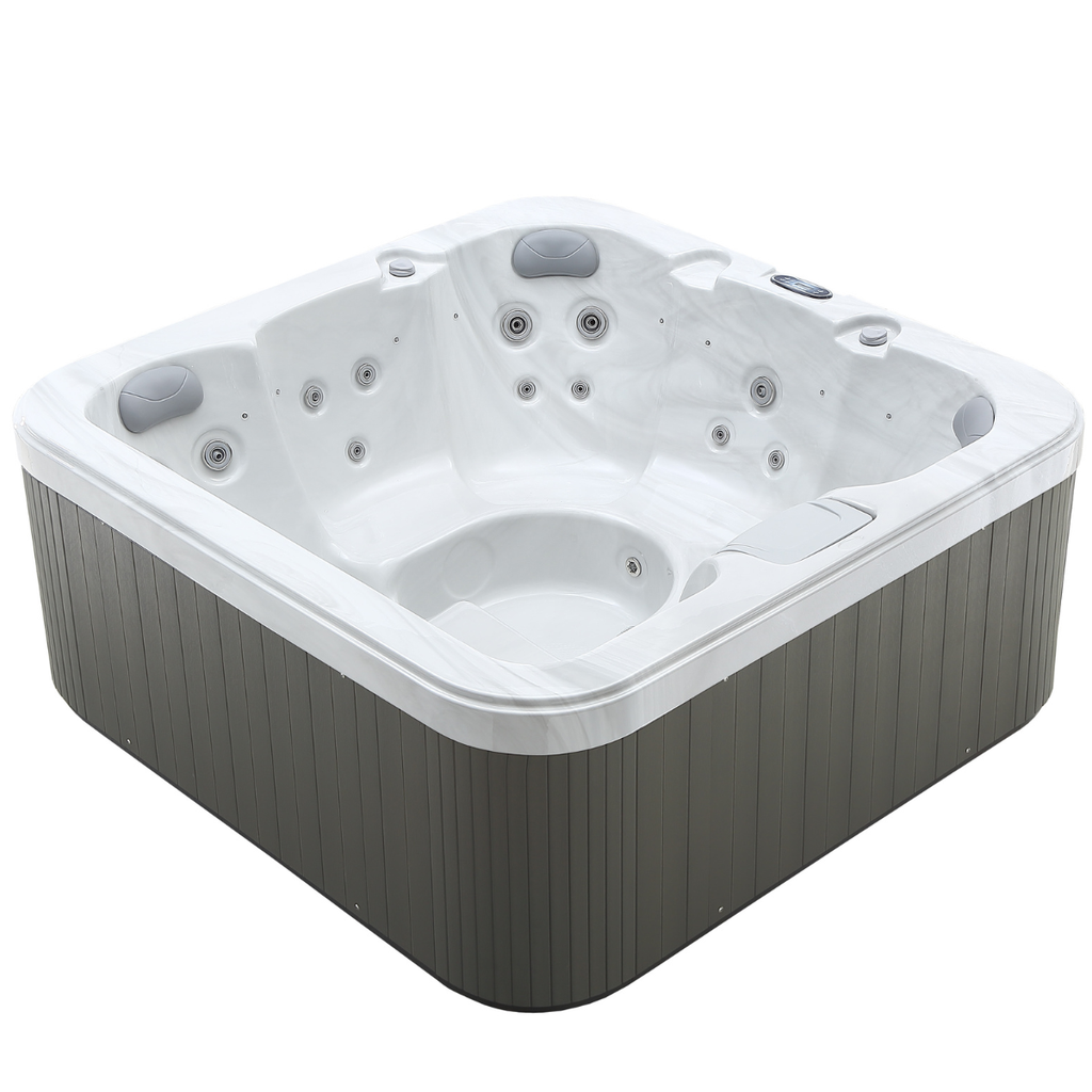 Pohjola Spa Utomhusbadtunna 190x190 cm, 25 jetstrålar, LED-belysning, WIFI