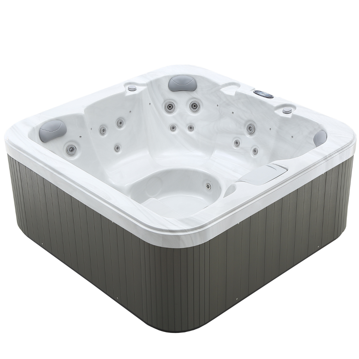 Pohjola Spa Utomhusbadtunna 190x190 cm, 25 jetstrålar, LED-belysning, WIFI