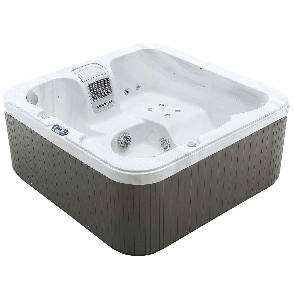 Utomhuspool 190 x 190 cm – 25 munstycken, Balboa WIFI, 3 kW värmare