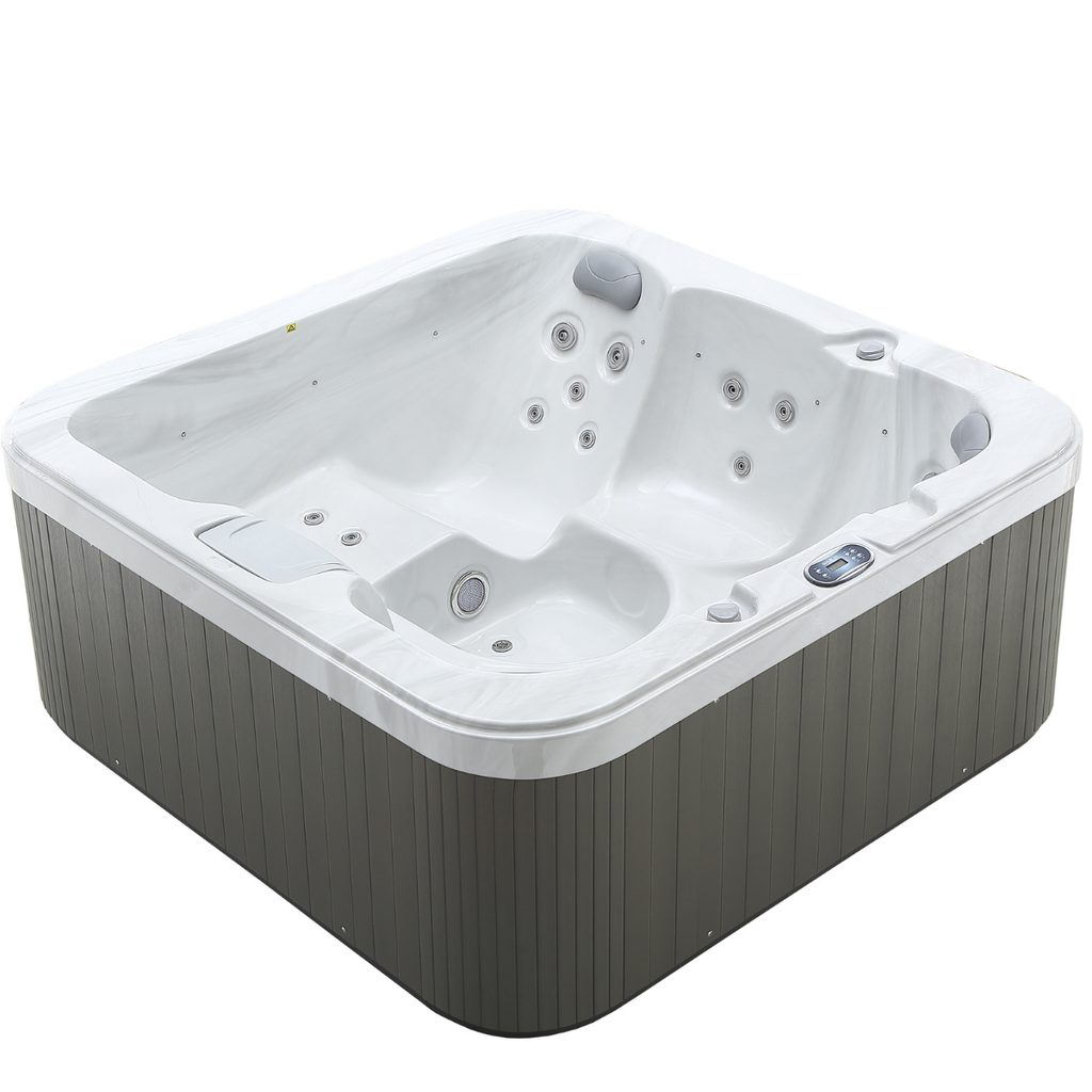 Pohjola Spa Utomhusbadtunna 190x190 cm, 25 jetstrålar, LED-belysning, WIFI