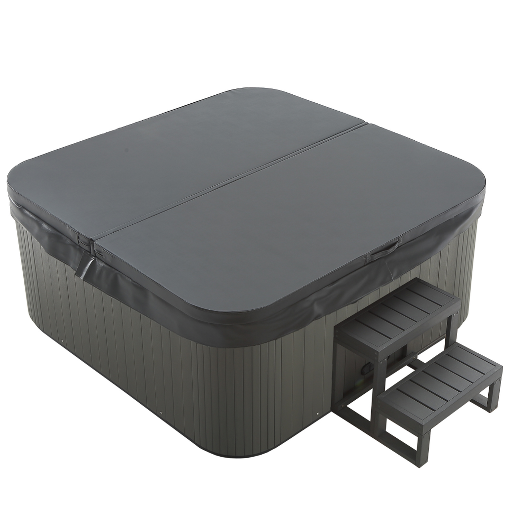 Pohjola Spa Utomhusbadtunna 190x190 cm, 25 jetstrålar, LED-belysning, WIFI