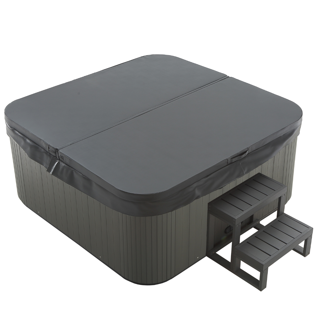 Pohjola Spa Utomhusbadtunna 190x190 cm, 25 jetstrålar, LED-belysning, WIFI