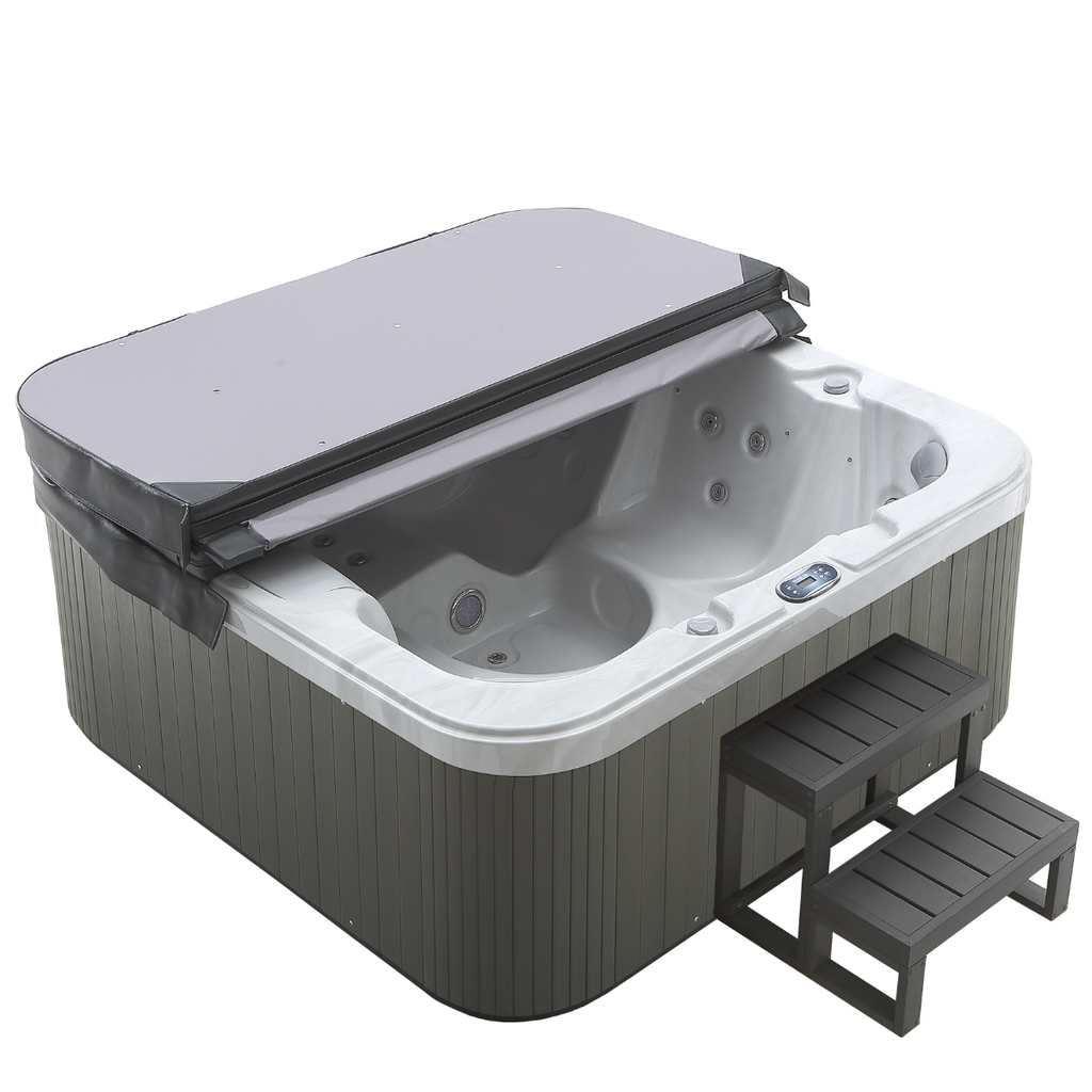 Pohjola Spa Utomhusbadtunna 190x190 cm, 25 jetstrålar, LED-belysning, WIFI