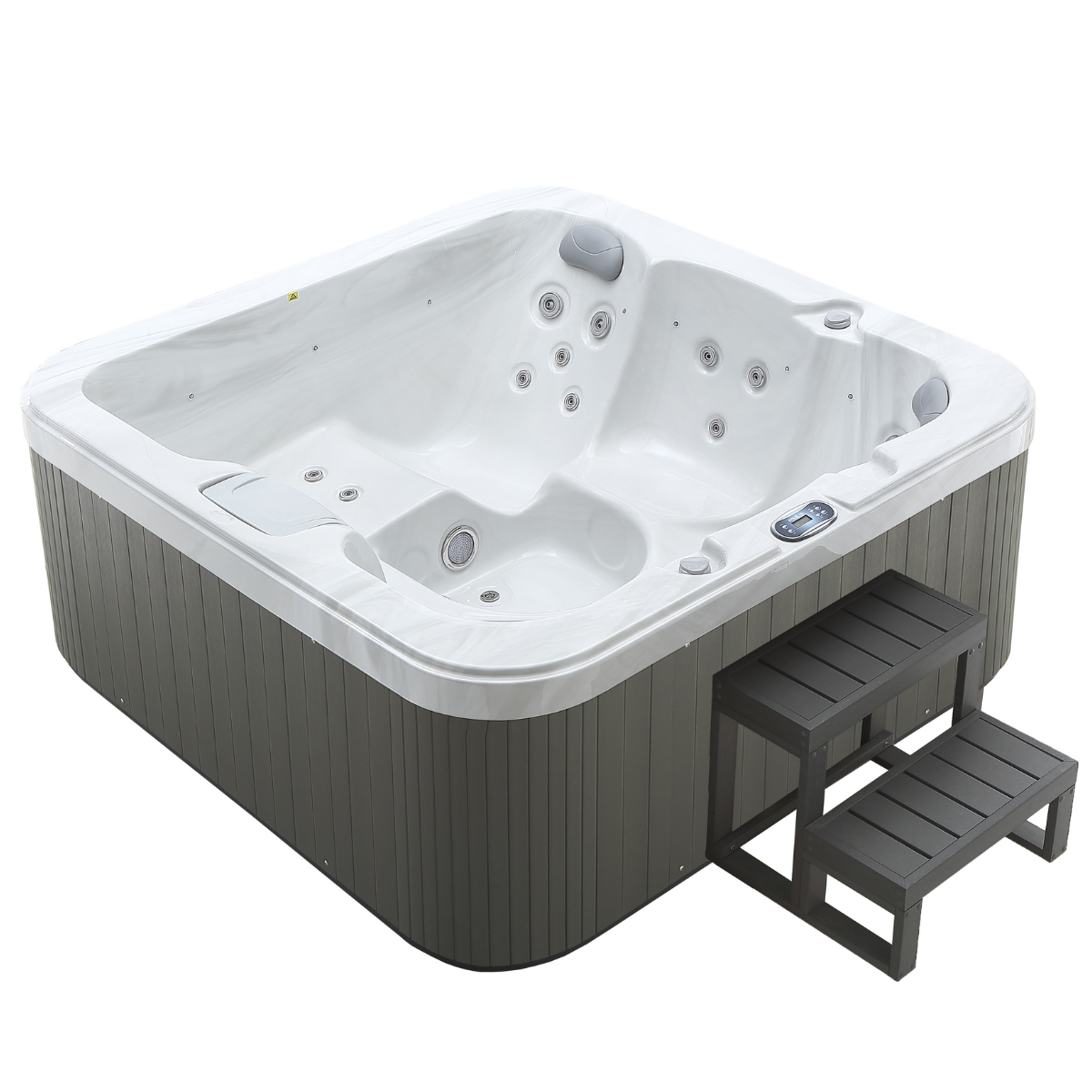 Utomhuspool 190 x 190 cm – 25 munstycken, Balboa WIFI, 3 kW värmare