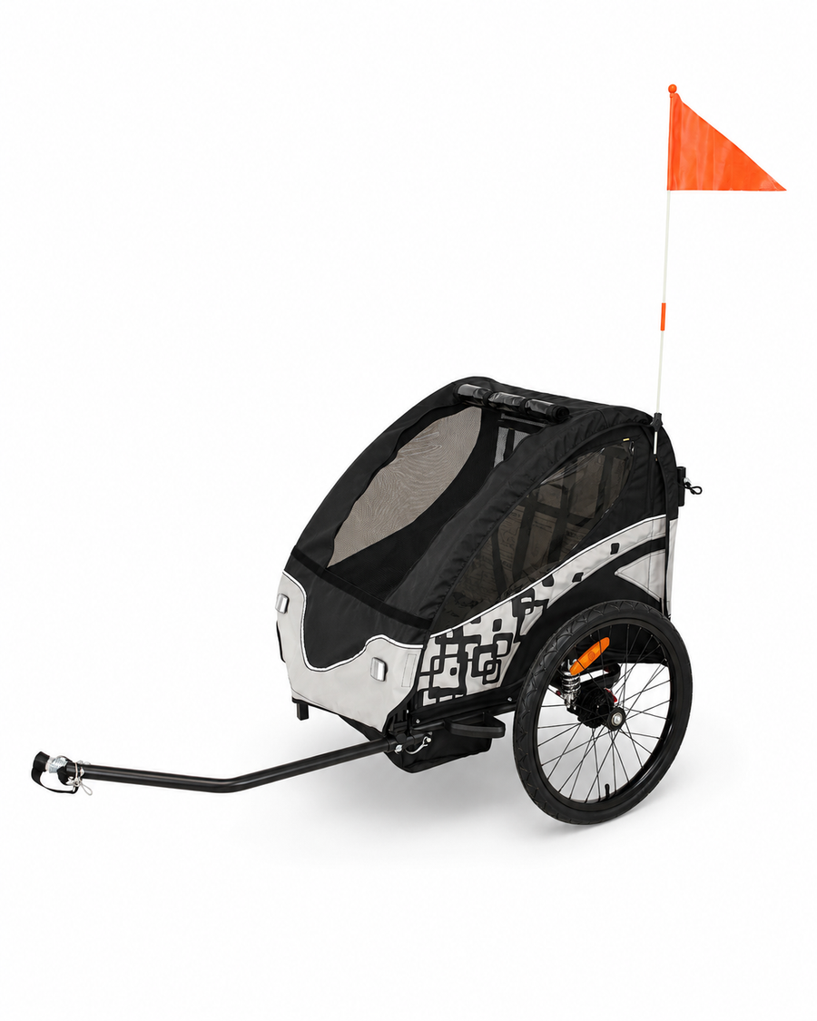 Cykelkärra PACE för 1–2 barn – 2-i-1, 40 kg, 5-punktsbälte