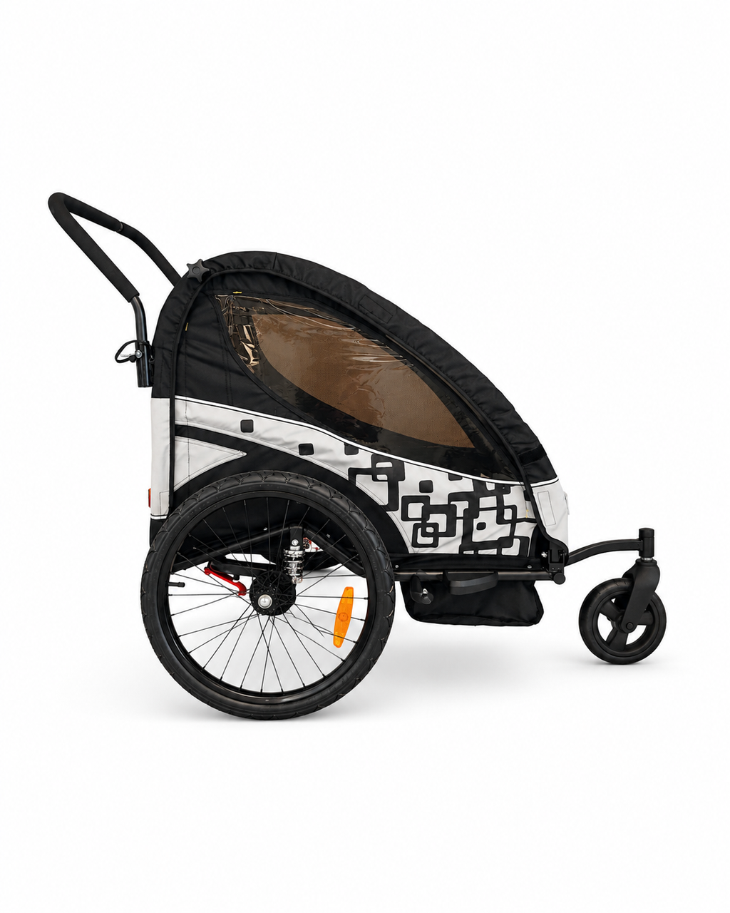 Cykelkärra PACE för 1–2 barn – 2-i-1, 40 kg, 5-punktsbälte