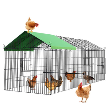 Hönsbur 180 x 75 x 75 cm – järnram, för utomhusbruk, för höns och smådjur