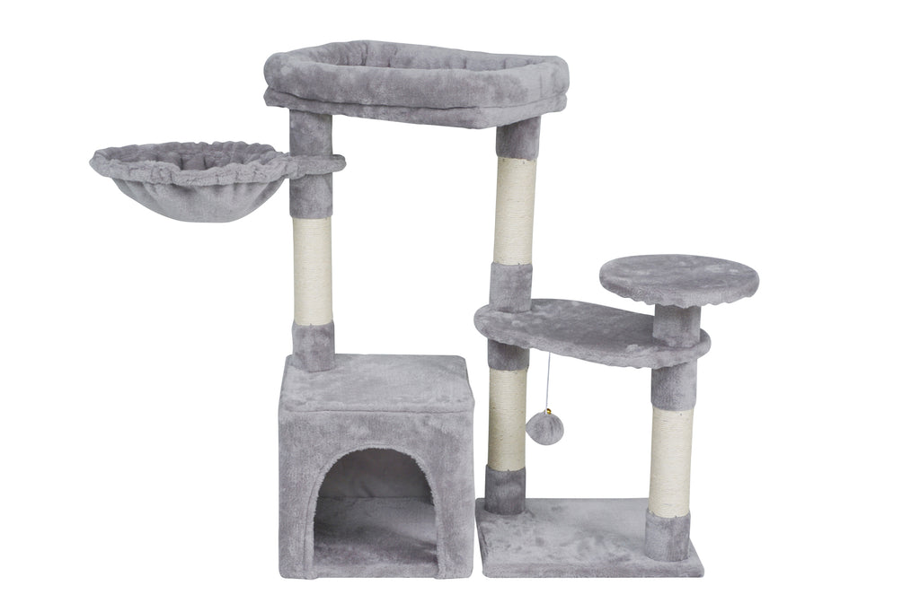 Pohjolan Lemmikkitarvike Kissan kiipeily-/raapimispuu 83 cm, vaalean harmaa