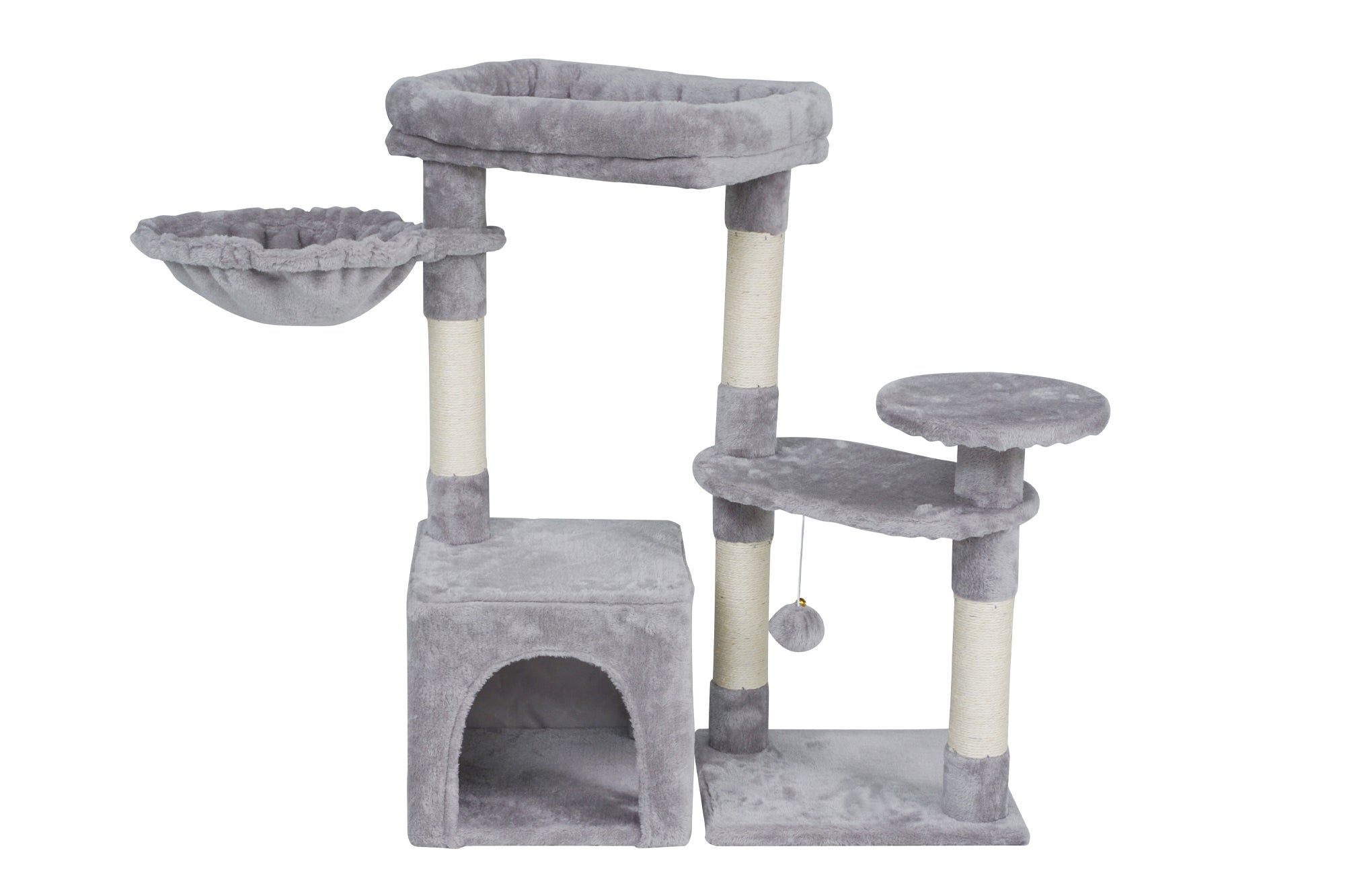 Pohjolan Lemmikkitarvike Kissan kiipeily-/raapimispuu 83 cm, vaalean harmaa