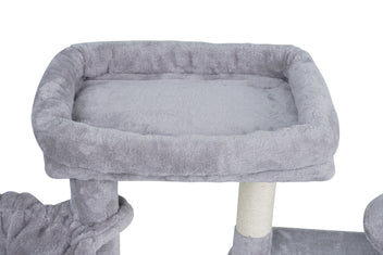 Kissan kiipeilypuu 83 cm – luola, 3 sisalpintaa, 65 x 30 cm