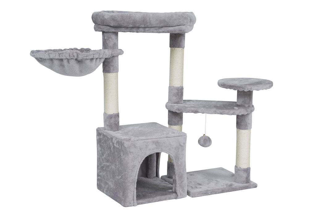 Pohjolan Lemmikkitarvike Kissan kiipeily-/raapimispuu 83 cm, vaalean harmaa