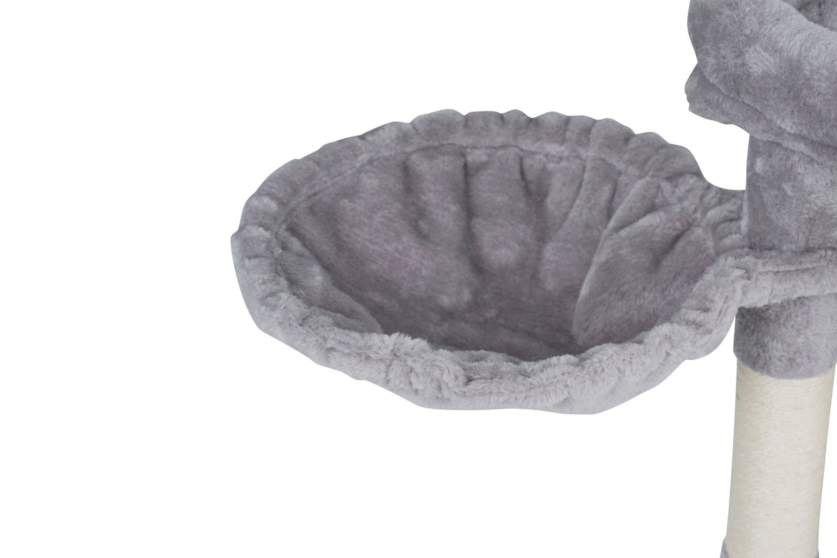 Kissan kiipeilypuu 83 cm – luola, 3 sisalpintaa, 65 x 30 cm