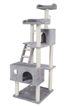 NordDjur Kattklös-/klätterträd 206 cm, ljusgrå