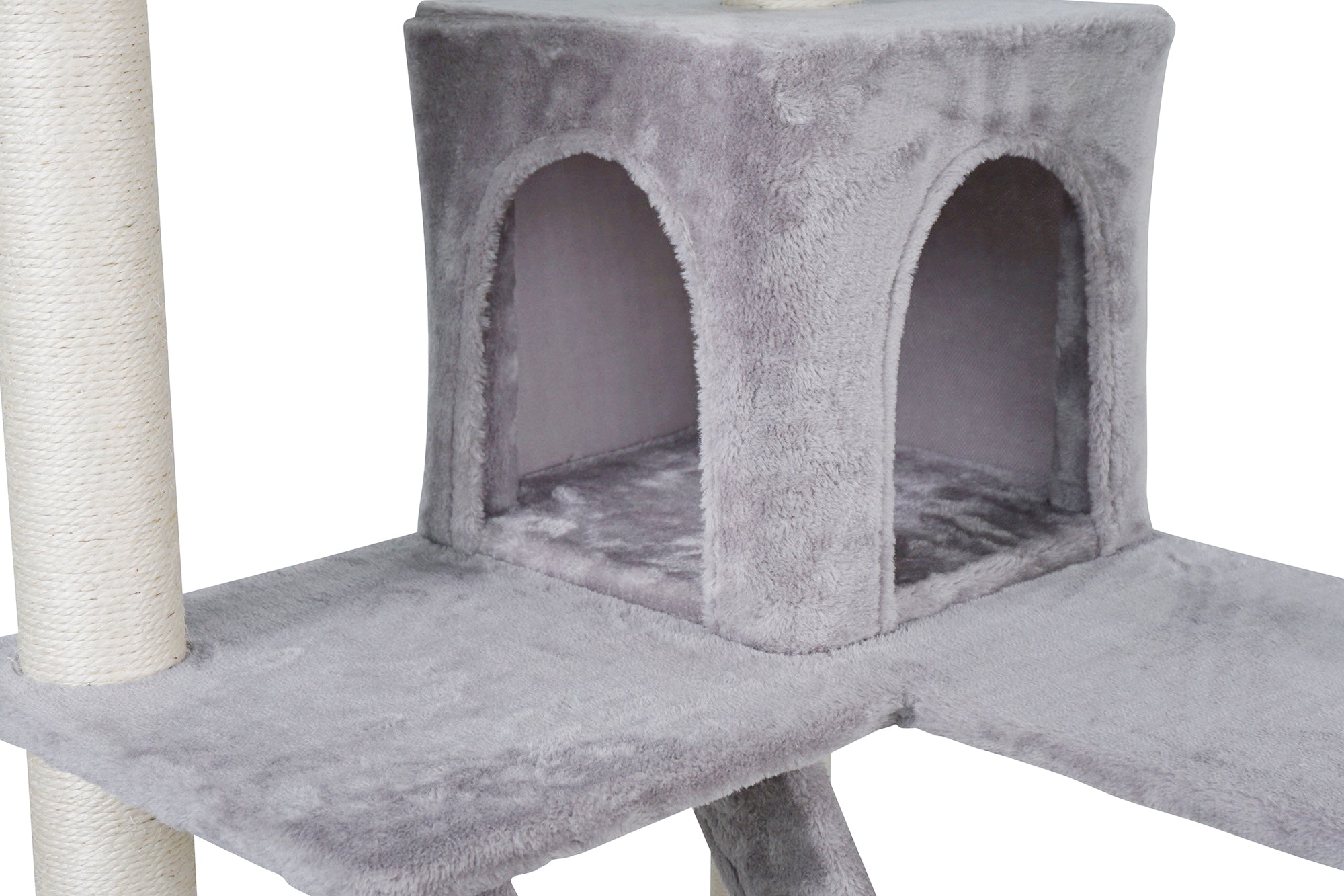 Pohjolan Lemmikkitarvike Kissan raapimis-/kiipeilypuu 185cm, vaalean harmaa