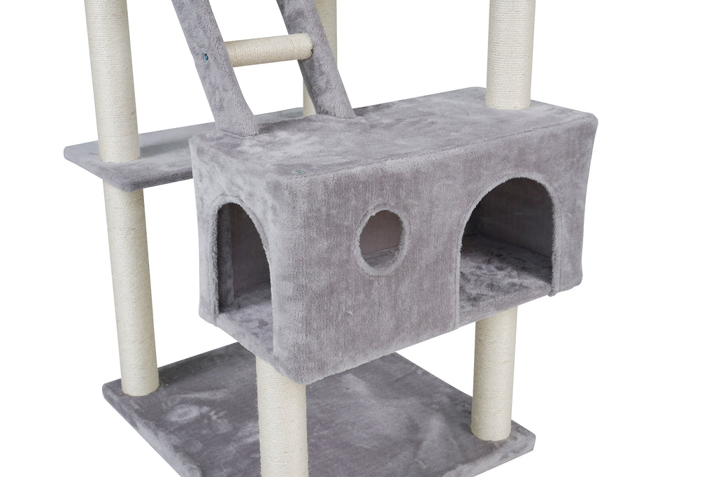 NordDjur Kattklös-/klätterträd 206 cm, ljusgrå