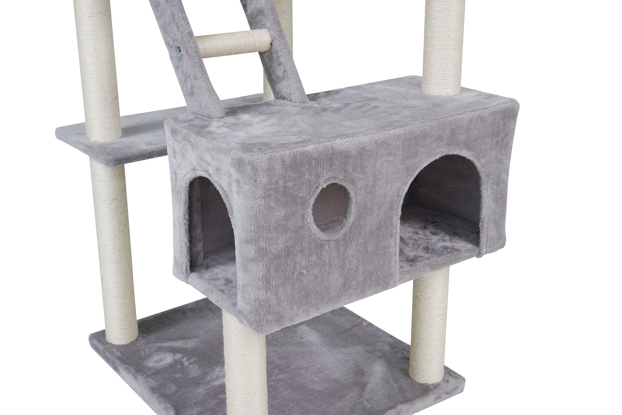 Pohjolan Lemmikkitarvike Kissan raapimis-/kiipeilypuu 185cm, vaalean harmaa