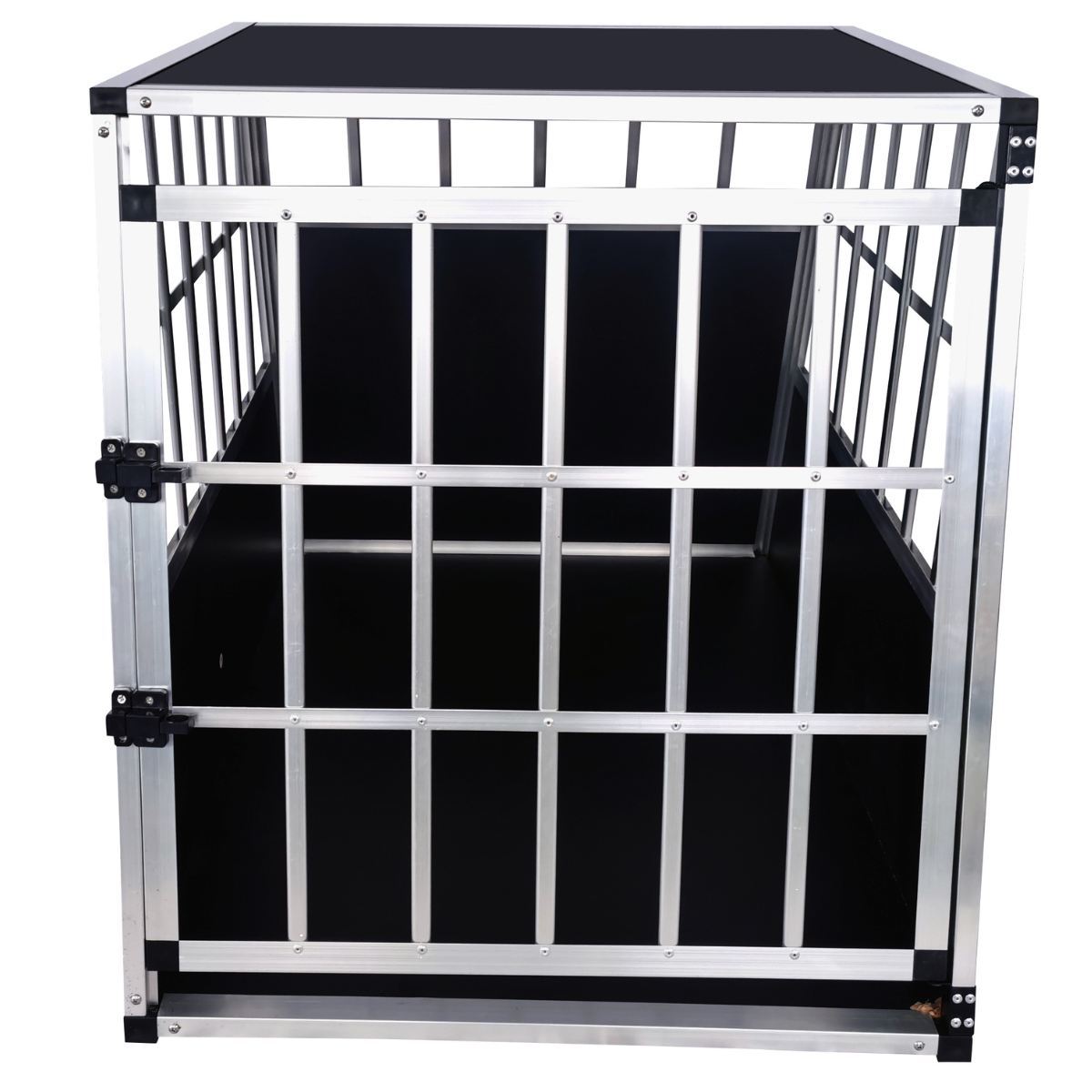 Koiran kuljetushäkki autoon 66 x 90 x 72 cm – alumiinirunko, MDF-pohja, 75° kulmat